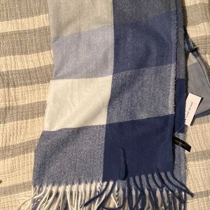 Lane Bryant - Light Blue Buffalo Checker Blanket Scarf NWT